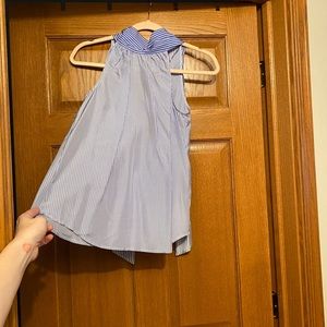 J.Crew high neck stripe tank